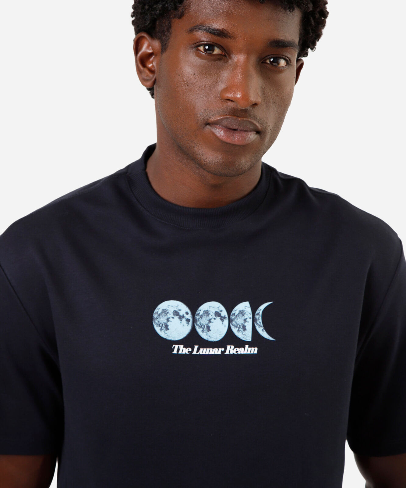 camiseta masculina estampada azul