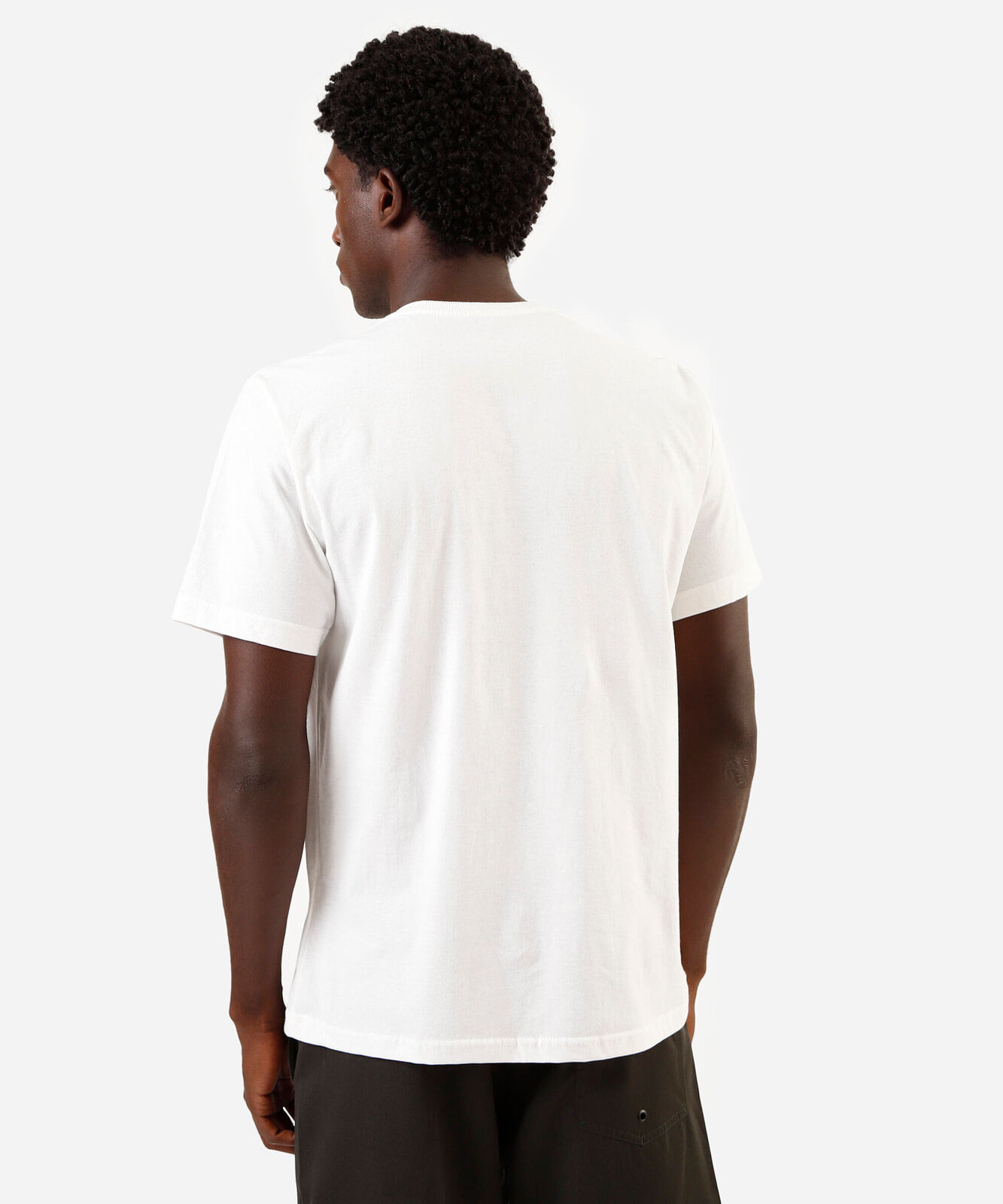 camiseta masculina de algodão manga curta estampada off white
