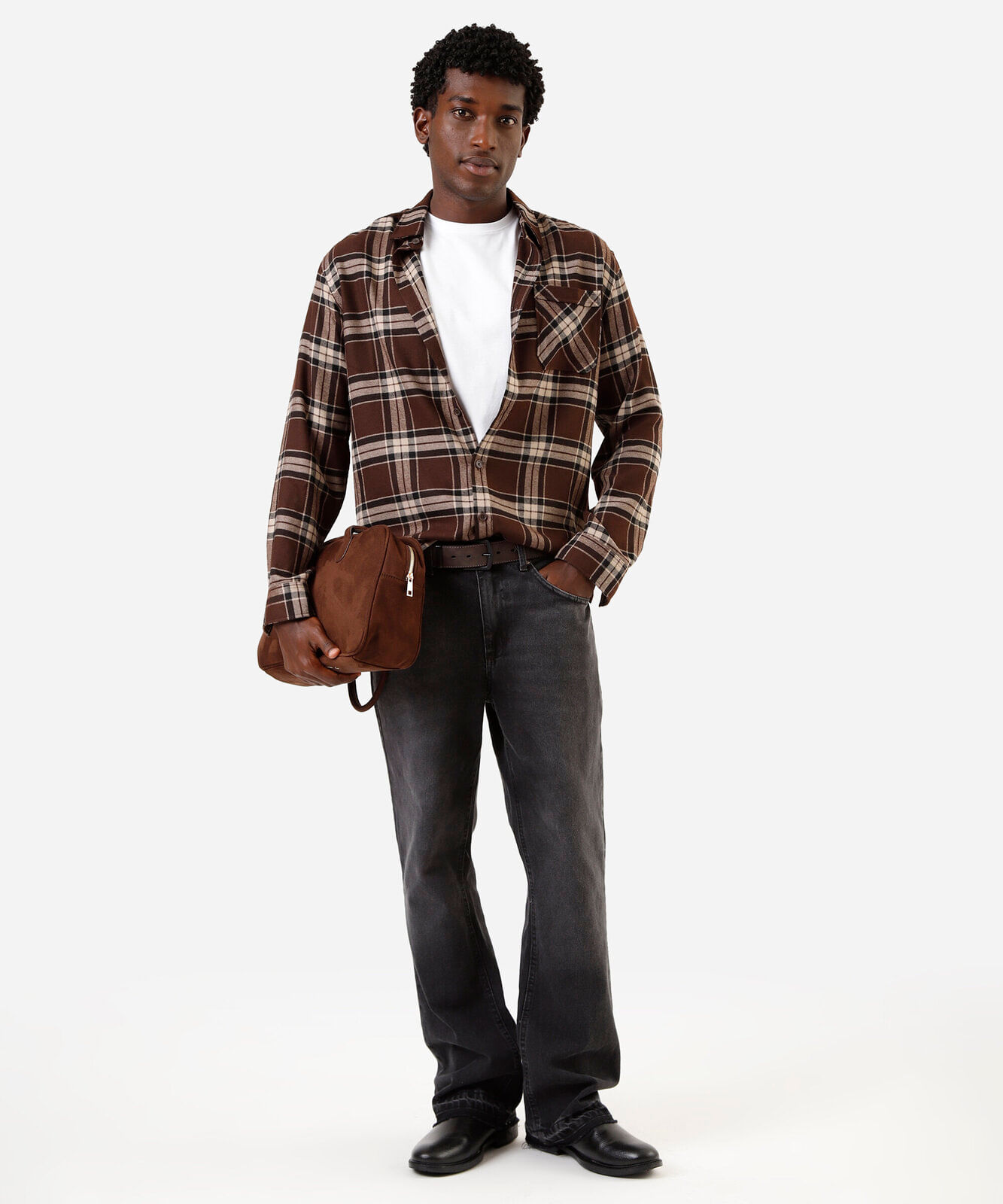 camiseta slim masculina de algodão branca