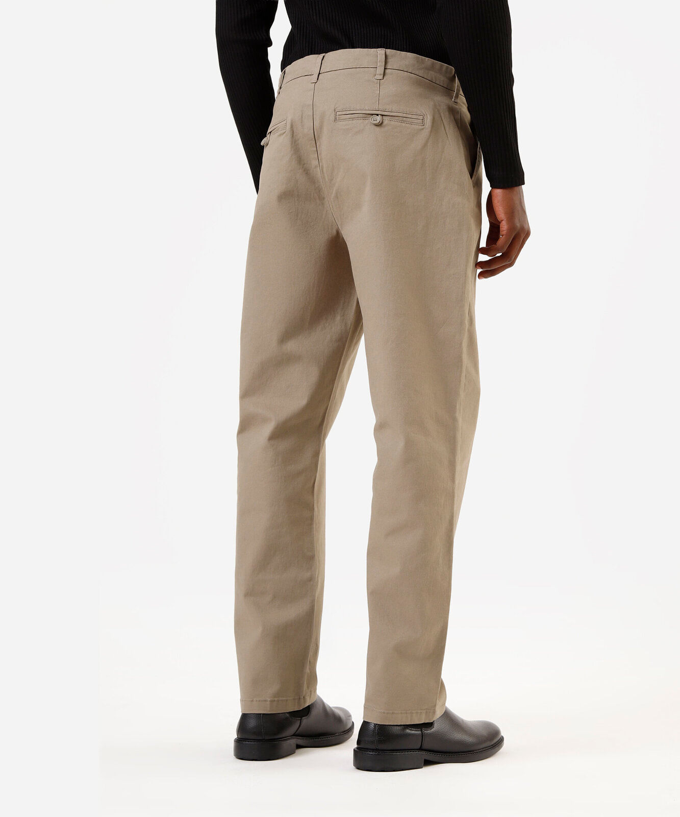 calça chino reta masculina de algodão verde