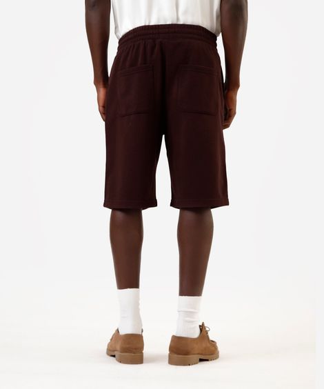 bermuda baggy masculina de moletom marrom