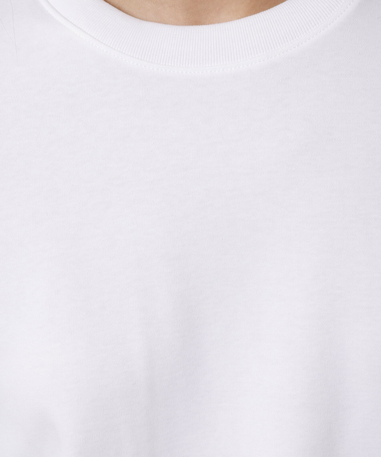 camiseta slim feminina de algodão peruano manga longa mindset branca