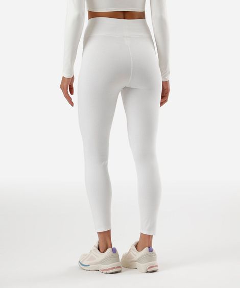 calça legging feminina com algodão esportiva branca