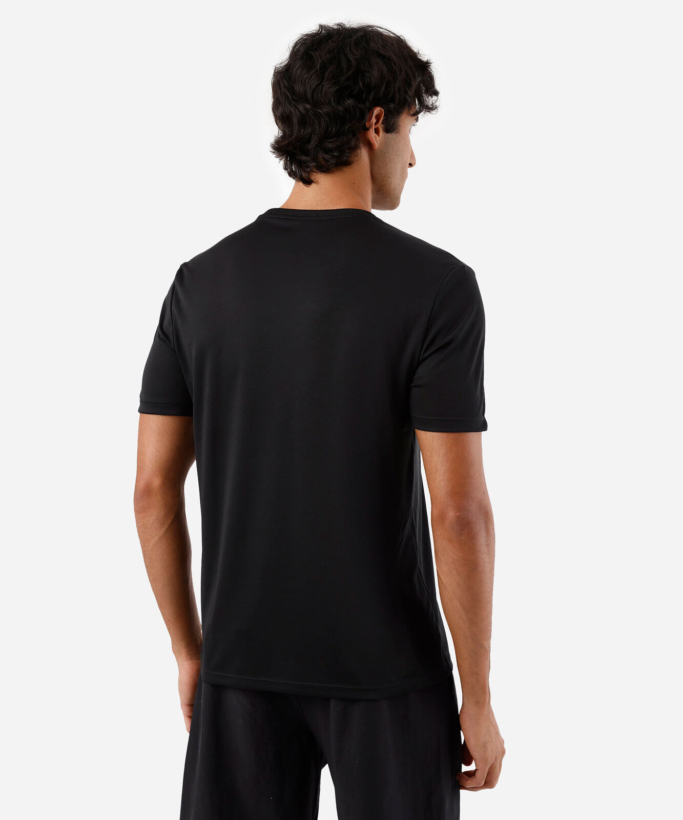 camiseta esportiva masculina manga curta preta