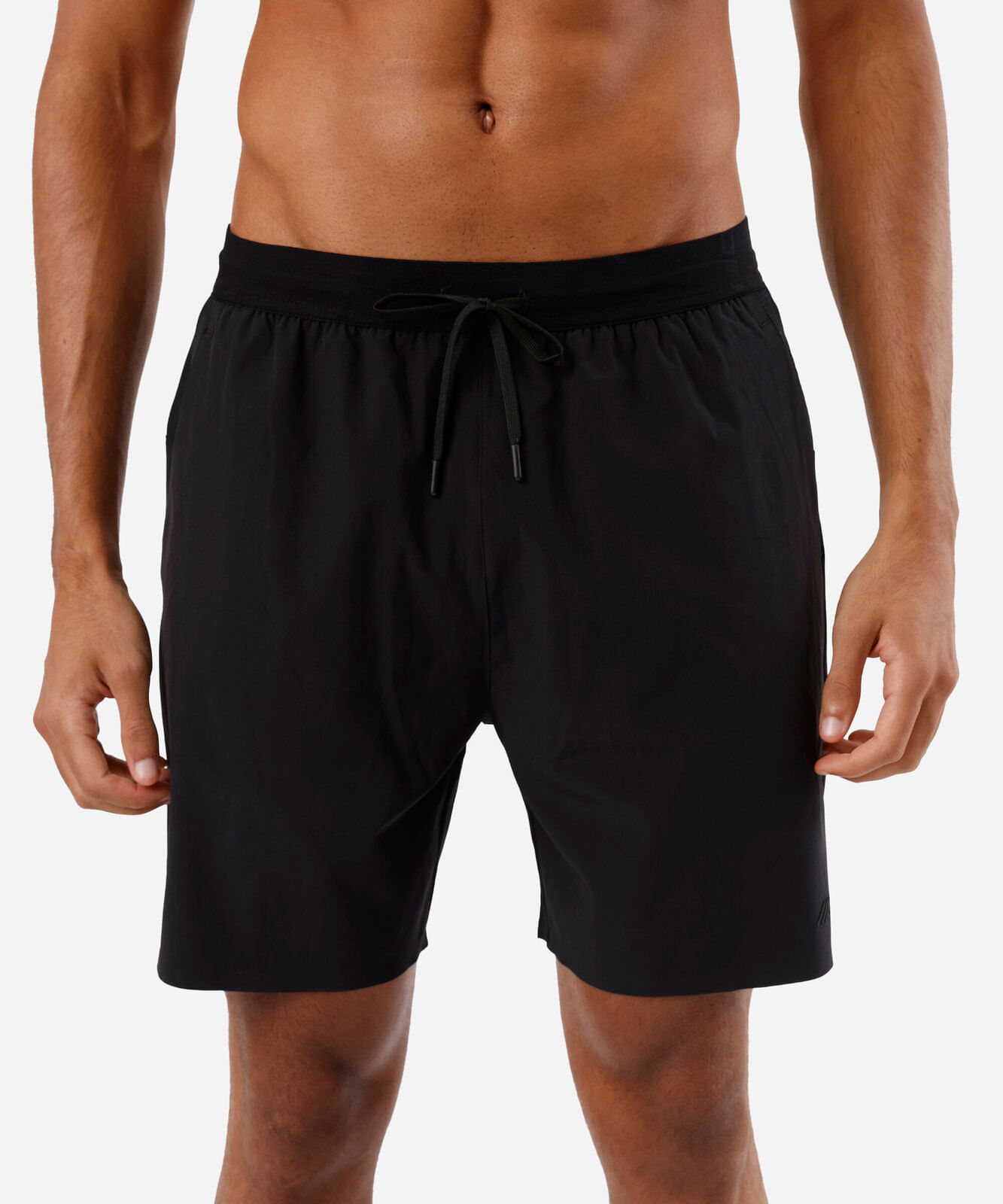 short masculino esportivo cós elástico preto