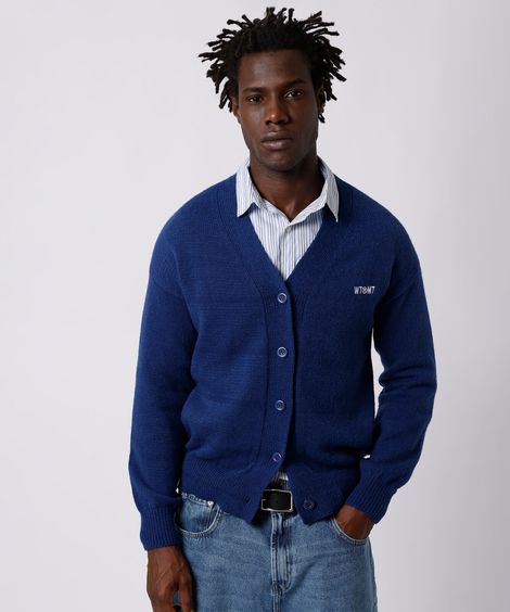 cardigan unissex de tricot mindset working title azul