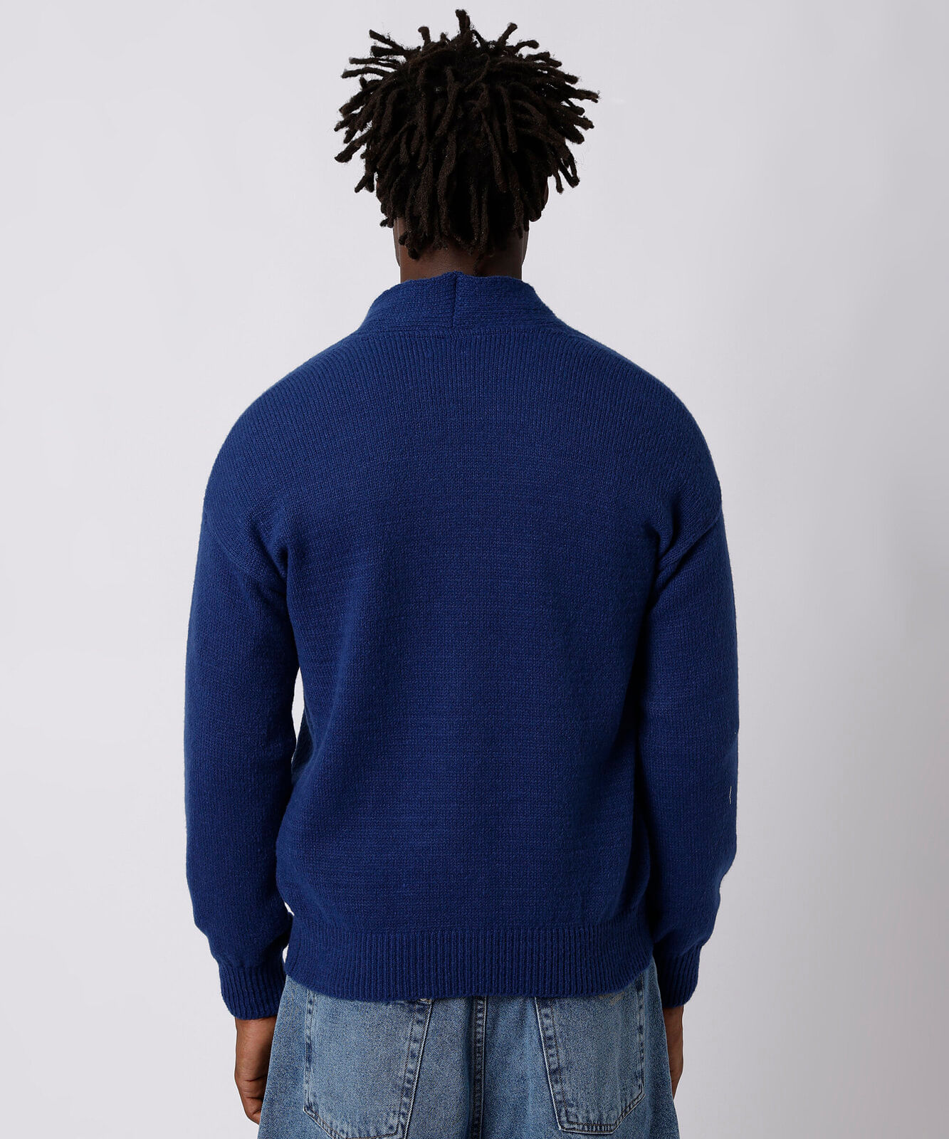 cardigan unissex de tricot mindset working title azul