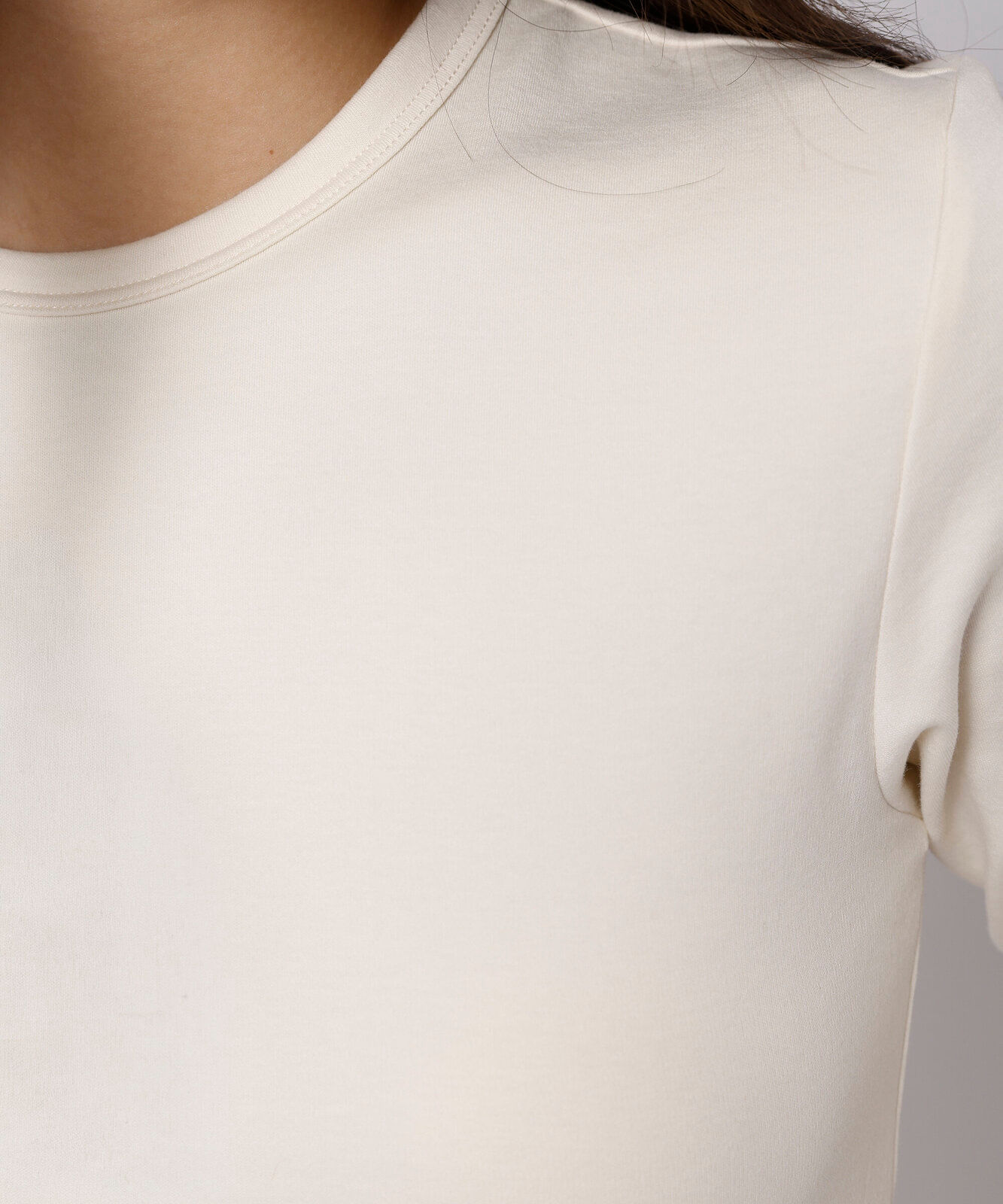 blusa feminina de algodão peruano manga longa mindset off white