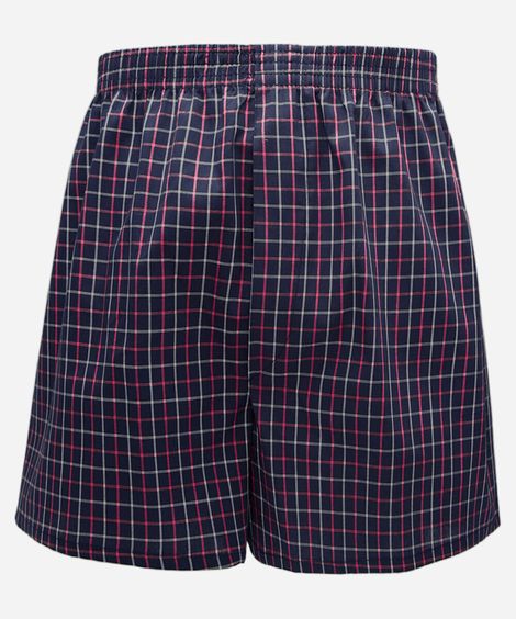 cueca samba canção masculina xadrez acetinada azul