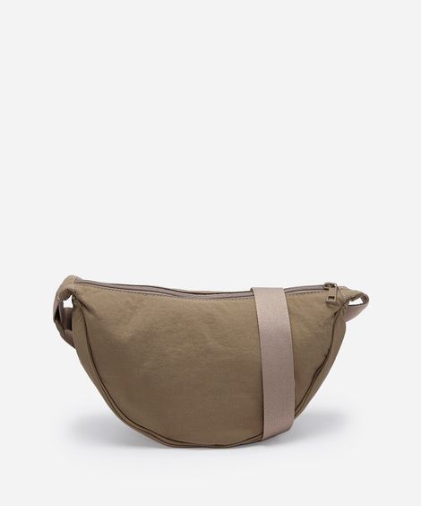 bolsa meia lua bege