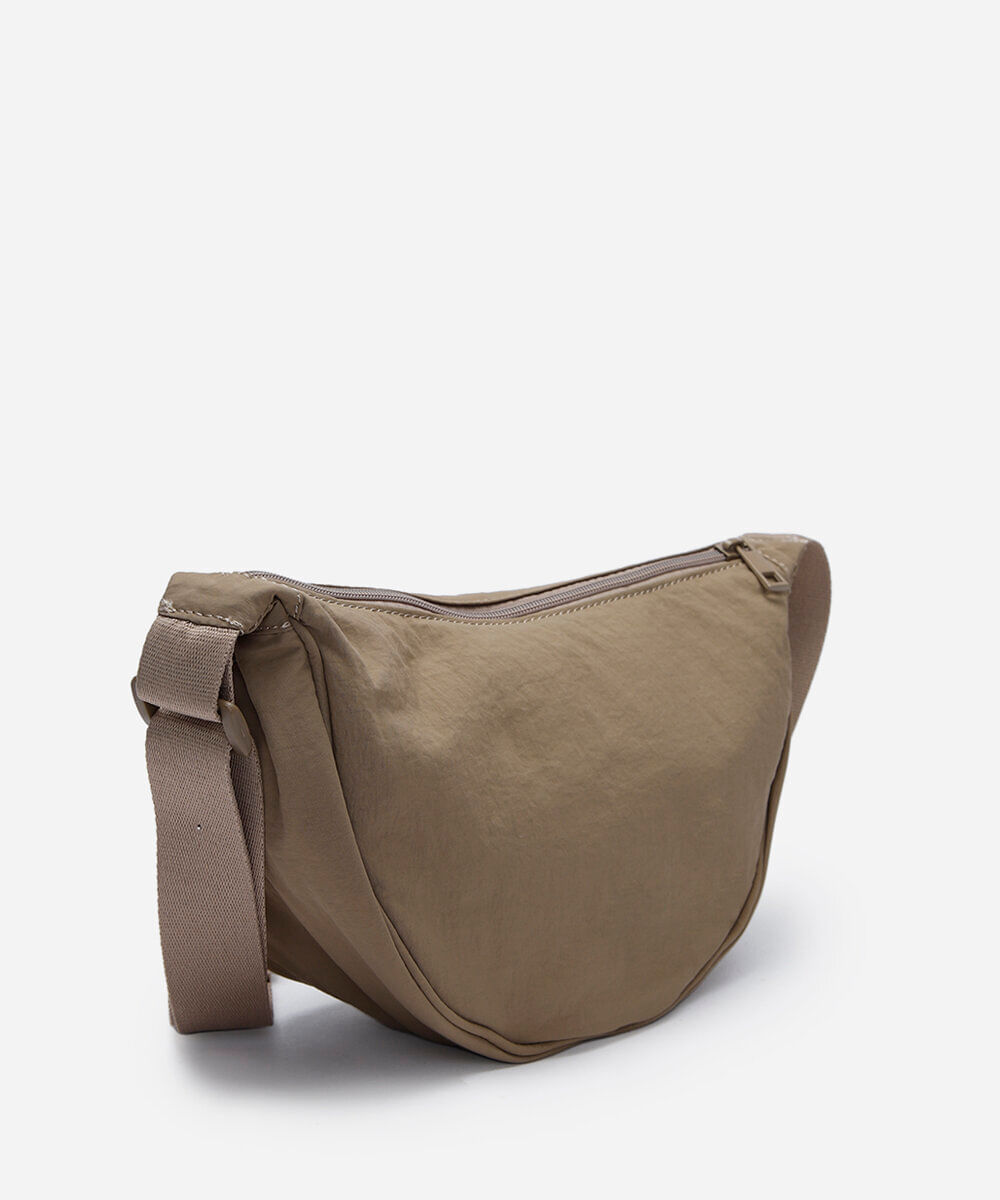 bolsa meia lua bege