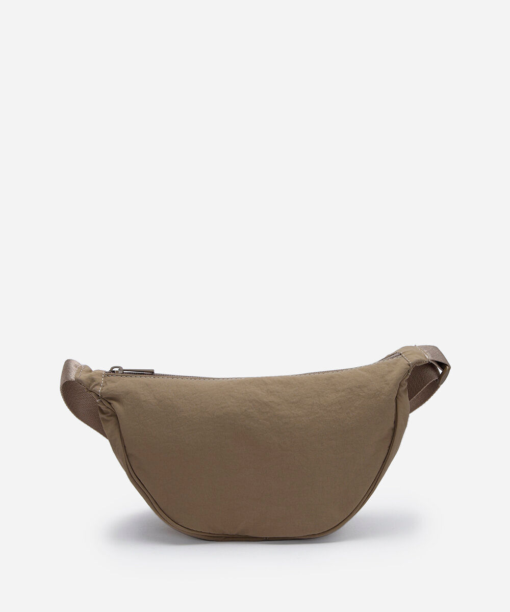 bolsa meia lua bege