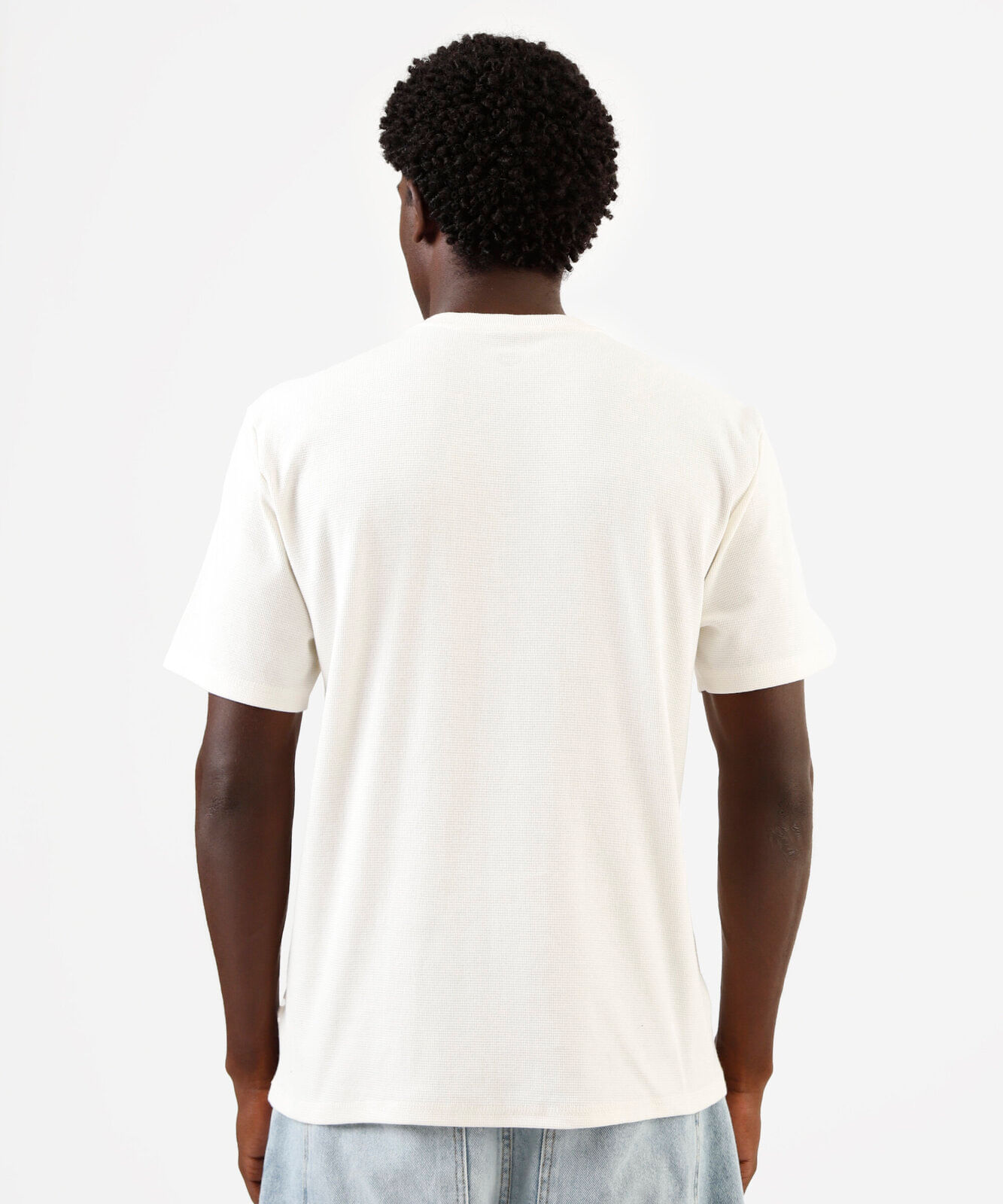 camiseta masculina de algodão texturizada com bordado off white