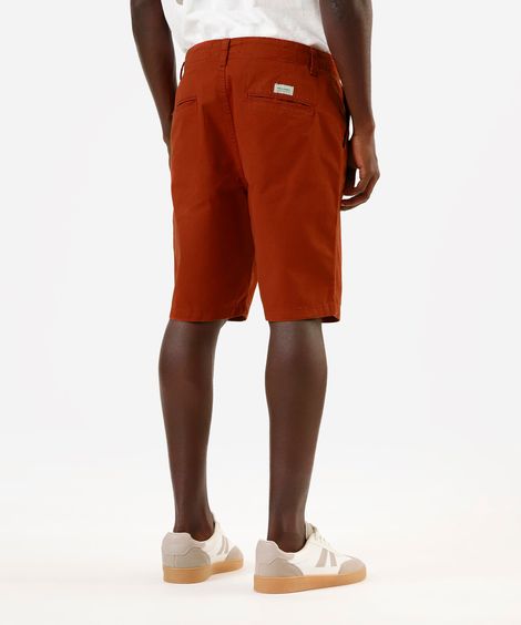 bermuda de sarja masculina reta vermelha