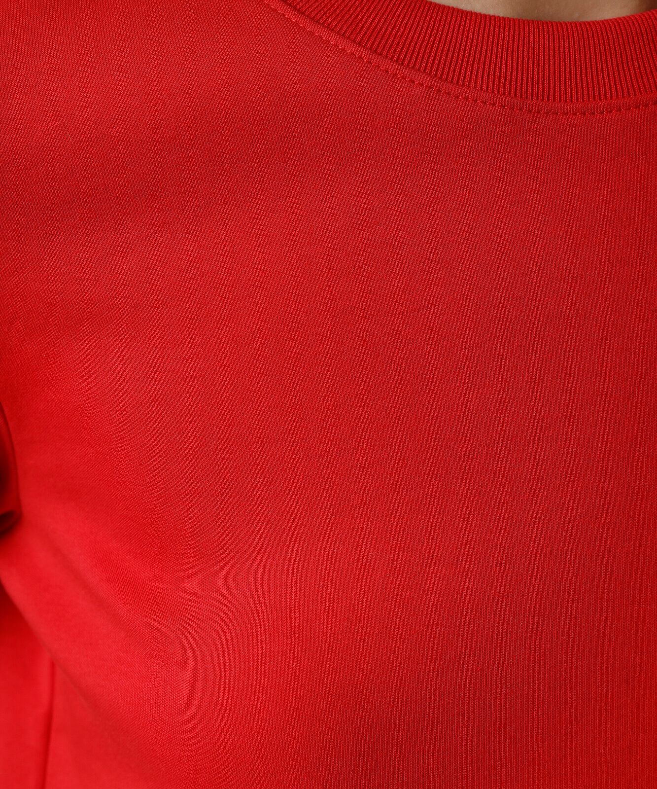 camiseta slim feminina de algodão peruano manga longa mindset vermelha