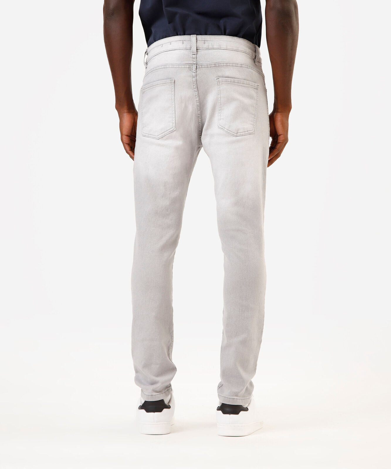 calça jeans skinny masculina cinza