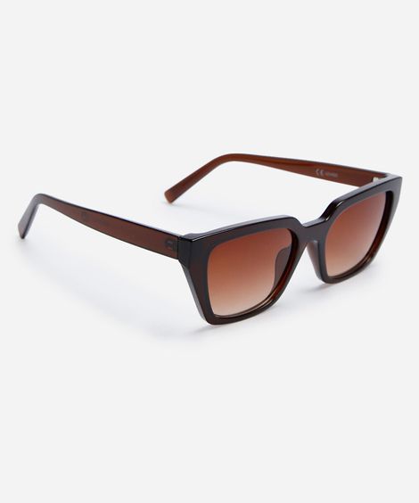 óculos de sol quadrado feminino marrom