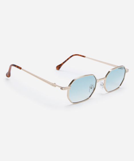 óculos de sol oval triton feminino dourado