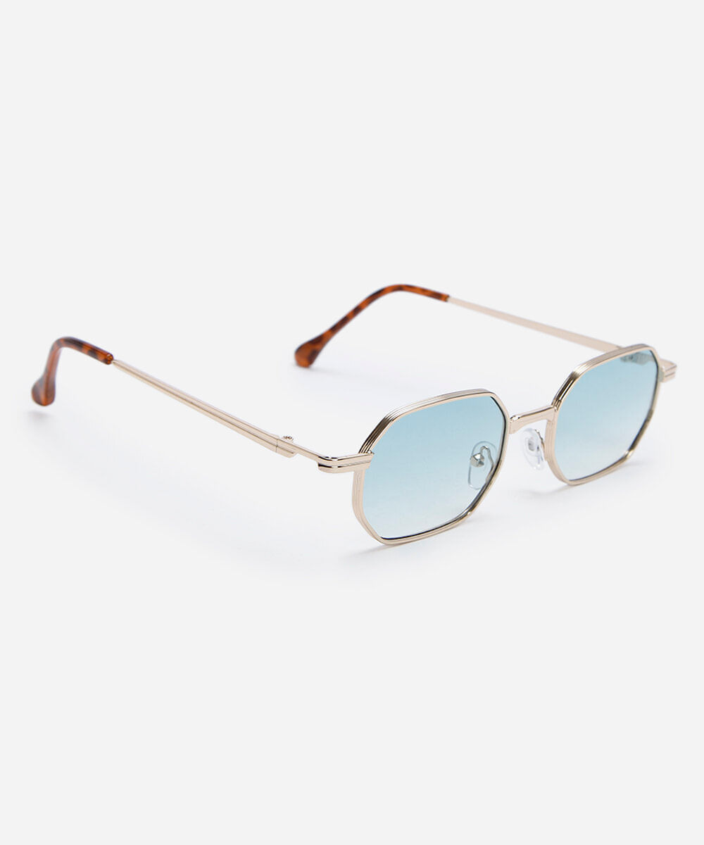 óculos de sol oval triton feminino dourado