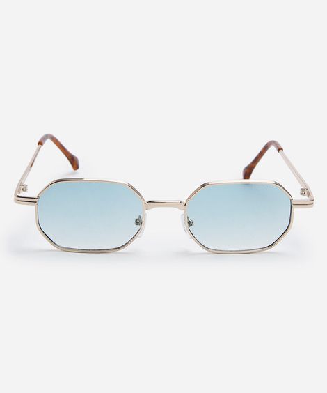 óculos de sol oval triton feminino dourado