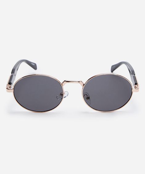 óculos de sol oval triton unissex dourado