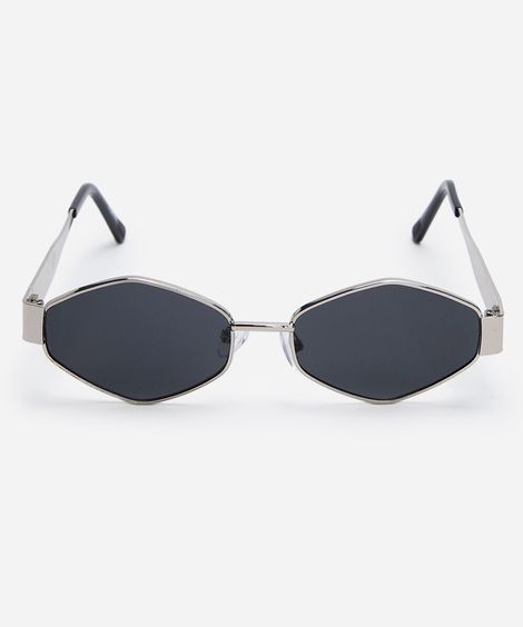 óculos de sol oval triton feminino prateado