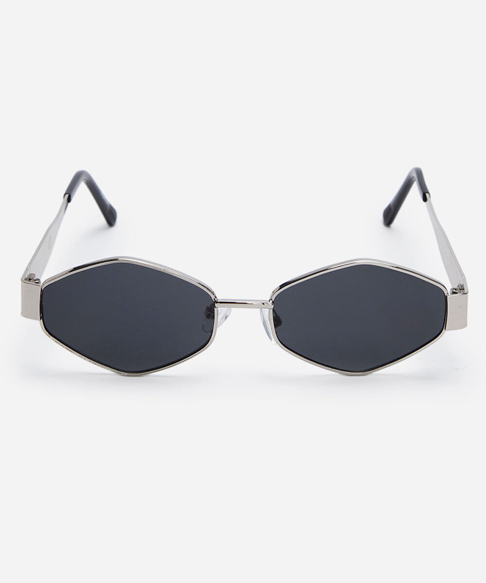 óculos de sol oval triton feminino prateado