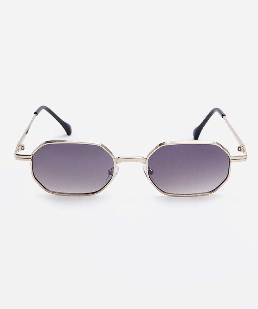óculos de sol oval triton feminino dourado