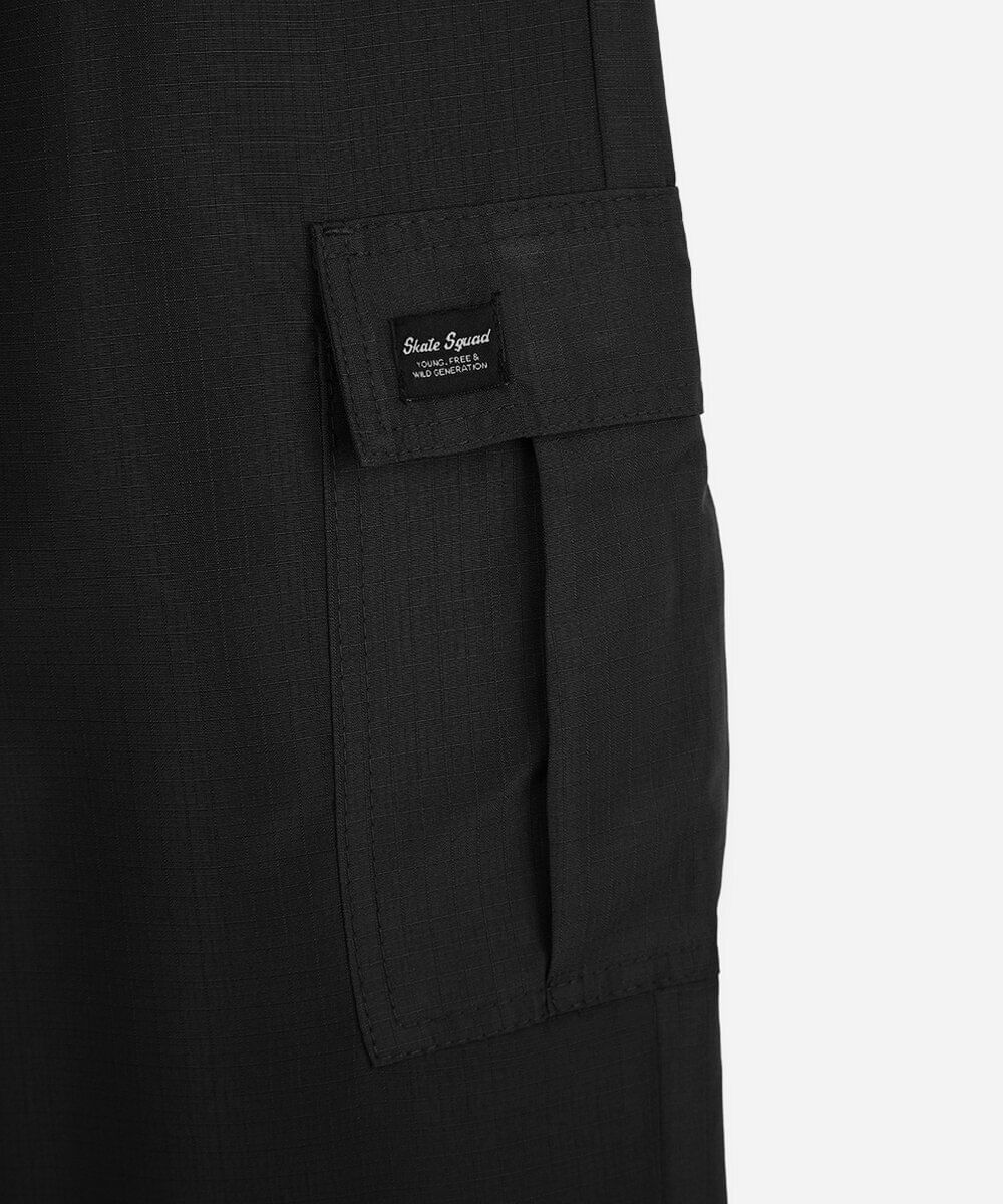 calça jogger cargo juvenil cós elástico preta