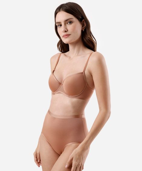 calcinha hot pant feminina de poliamida marrom