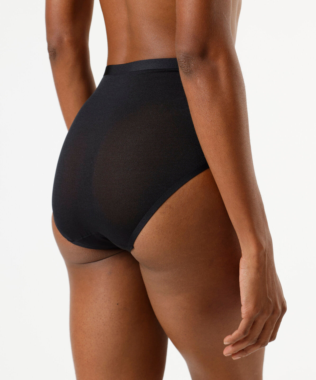 calcinha hot pant feminina de poliamida preta