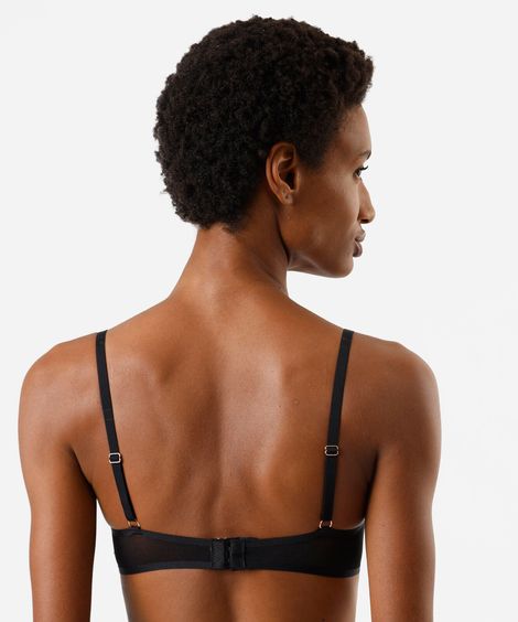 sutiã base feminino de poliamida preto