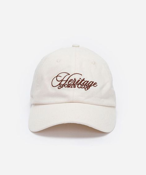 boné aba curva bordado off white