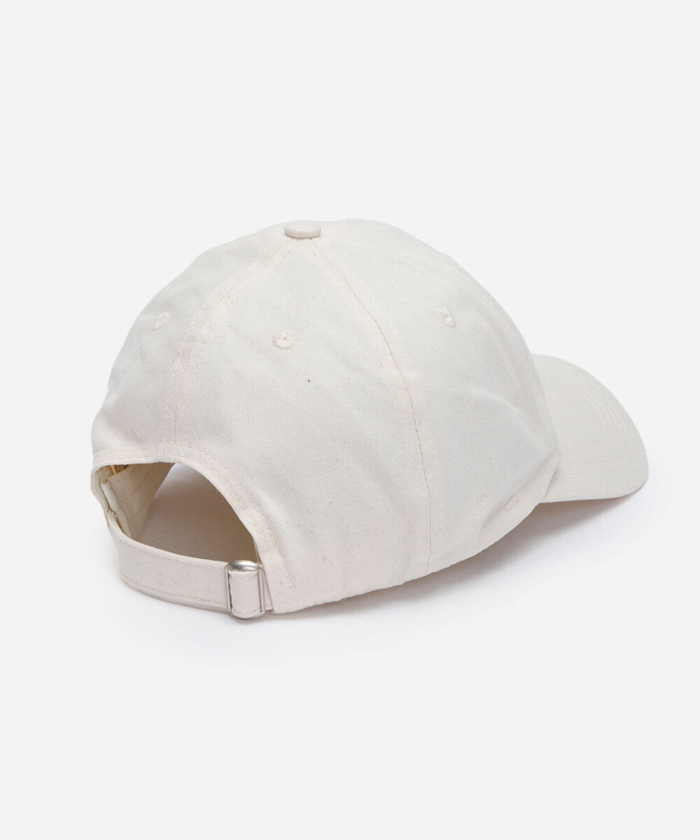boné aba curva bordado off white