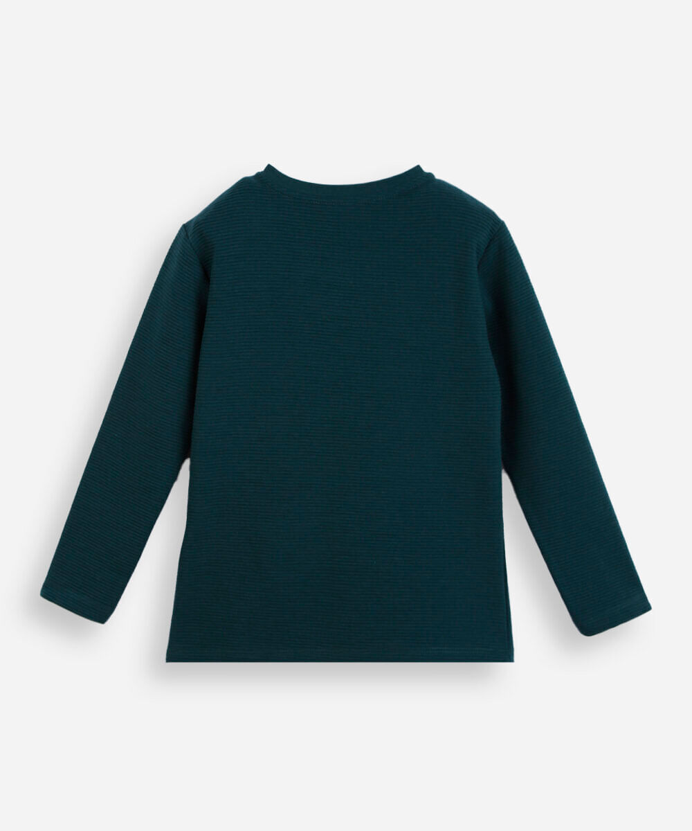 camiseta infantil manga longa snoopy verde