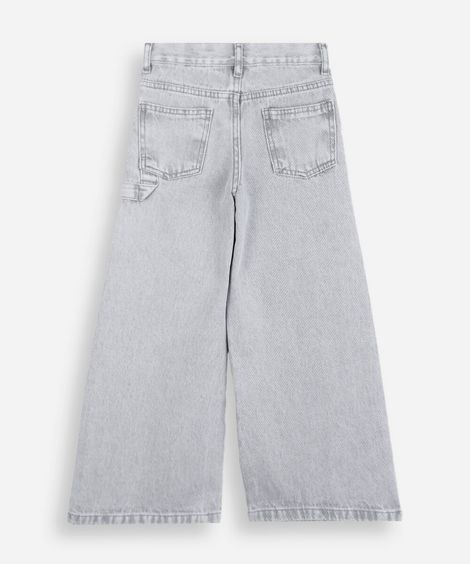 calça wide leg infantil guerreiras do kpop cinza