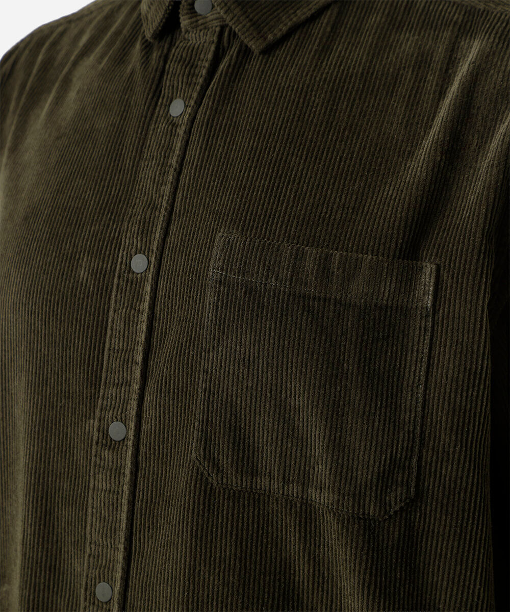 camisa overshirt masculina de veludo cotelê manga longa plus size verde