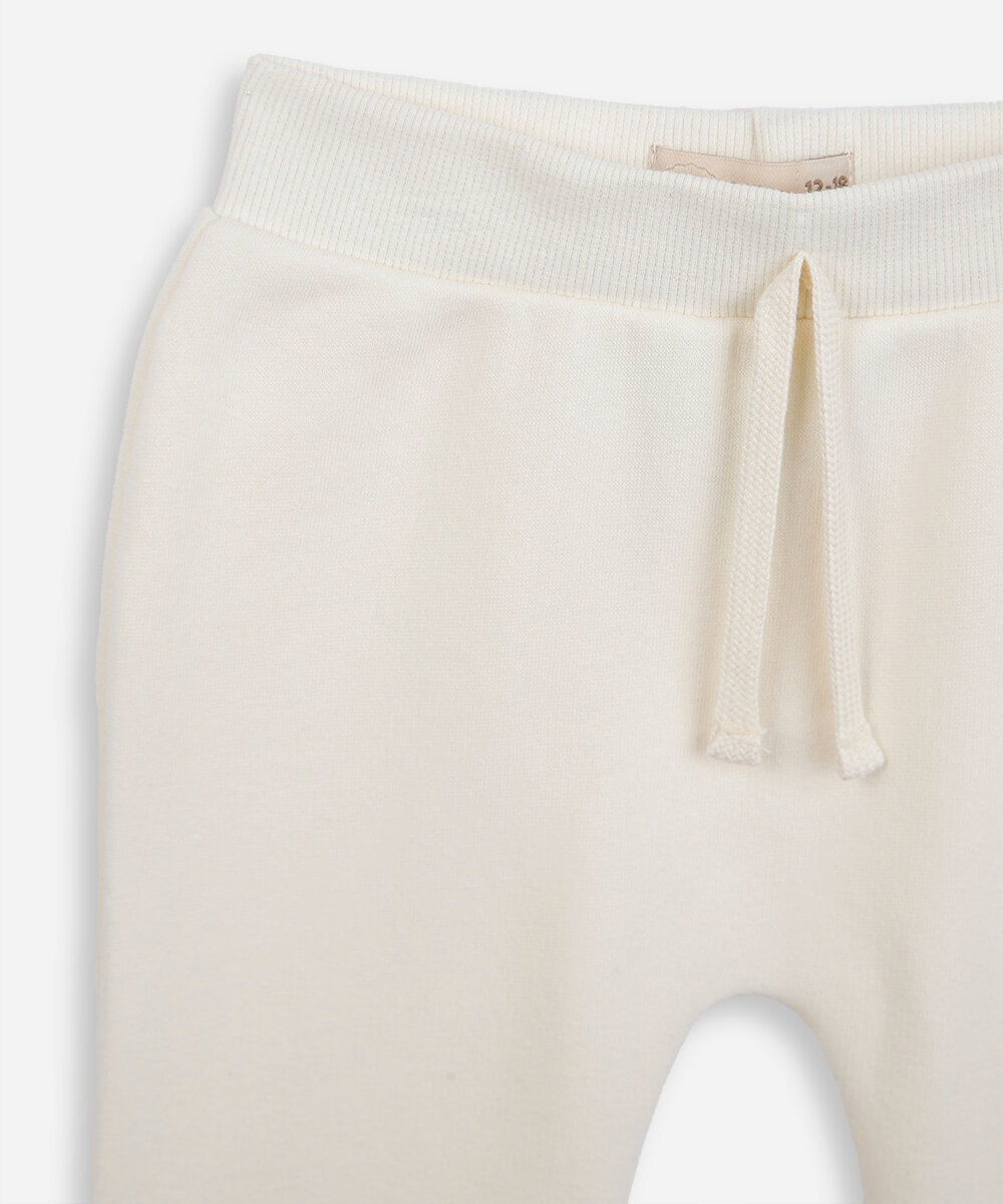 conjunto infantil de moletom bordado off white