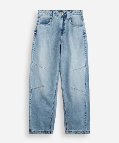 calça jeans barrel juvenil azul