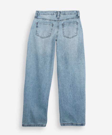calça jeans barrel juvenil azul