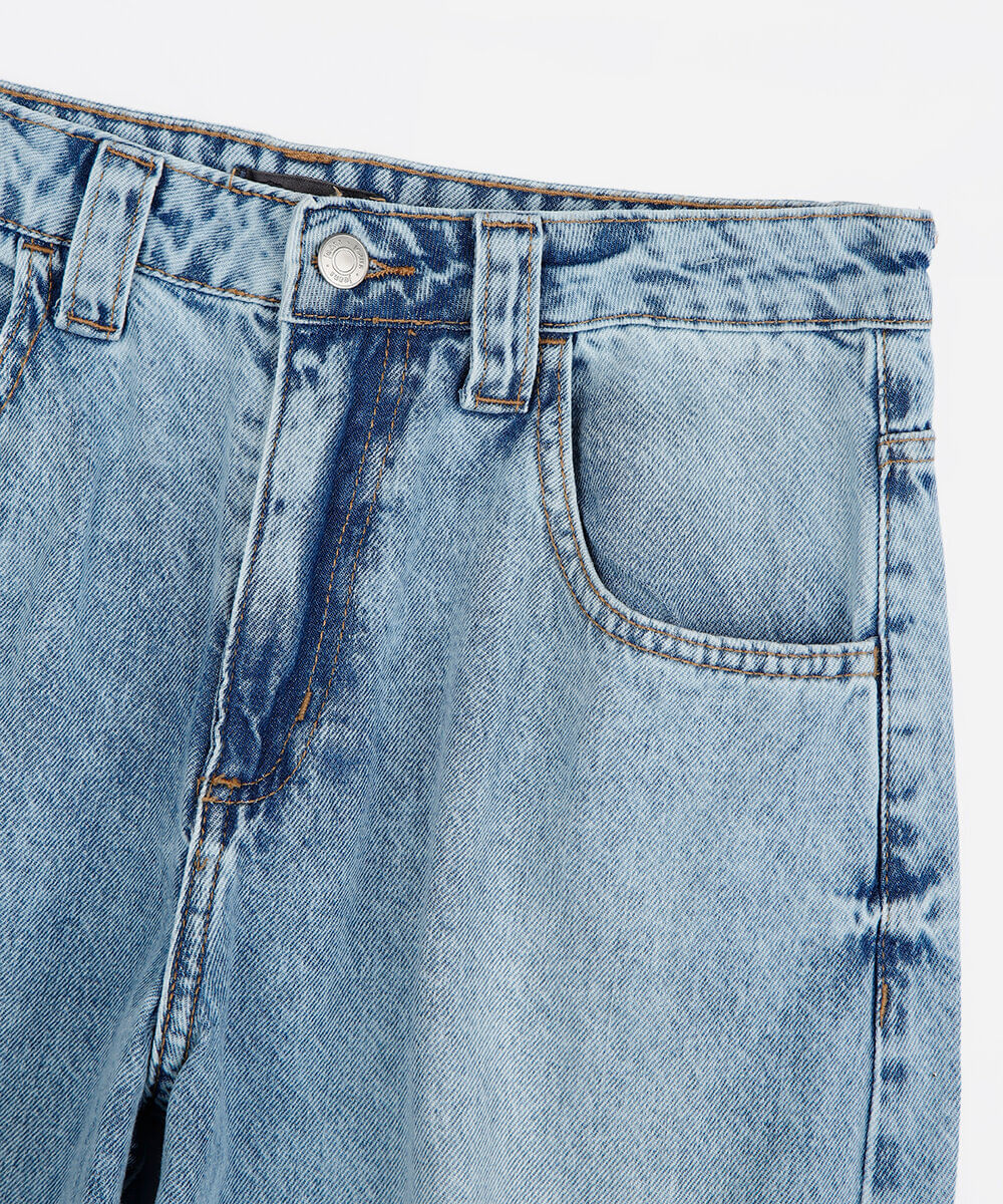 calça jeans barrel juvenil azul