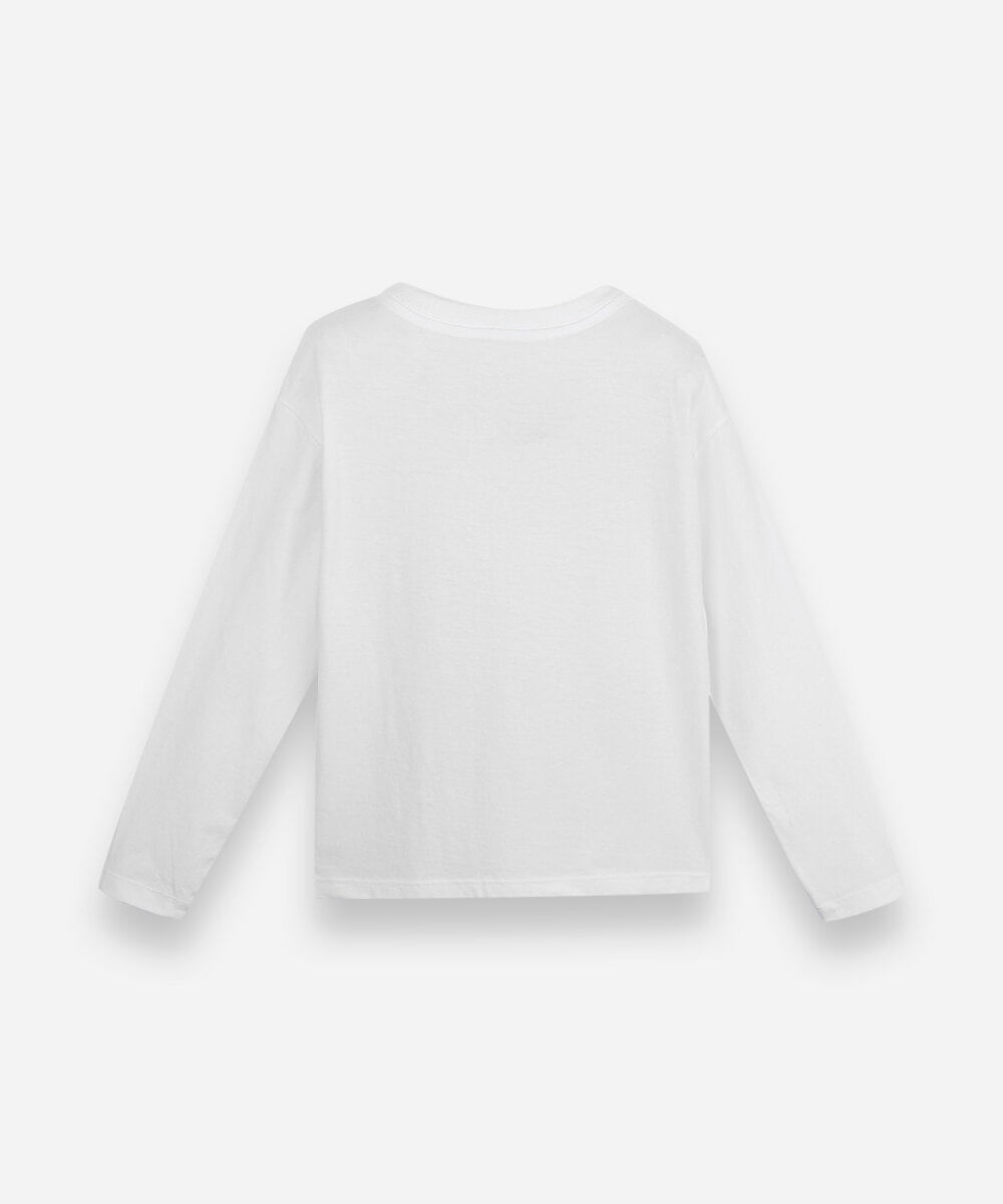 blusa infantil de algodão manga longa guerreiras do kpop off white