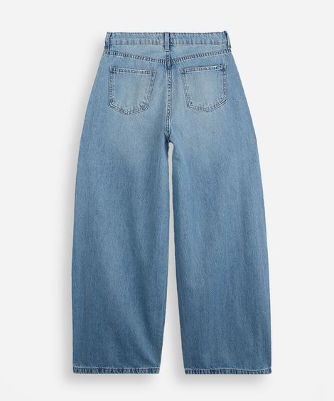 calça jeans balloon juvenil azul