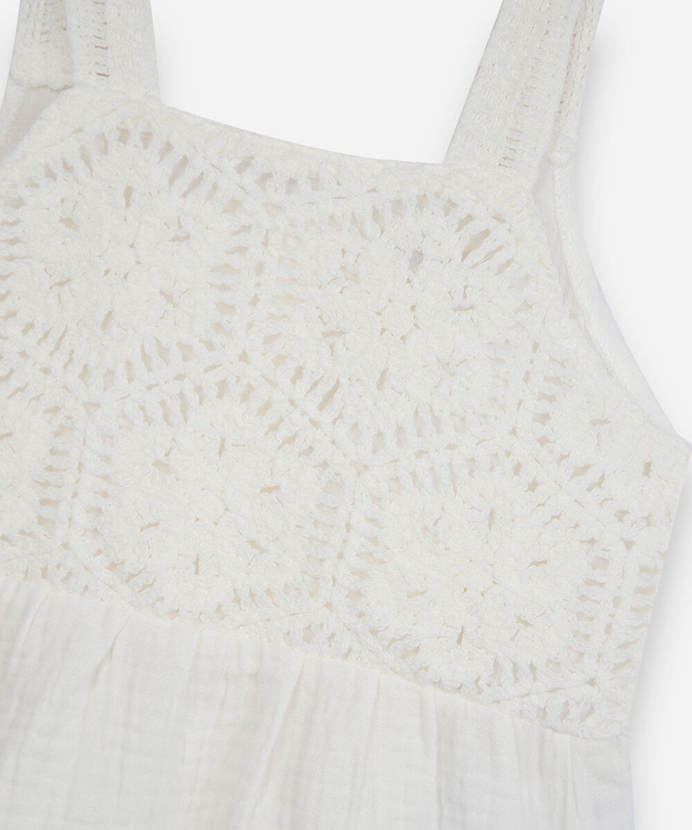 blusa infantil de algodão com bordado off white