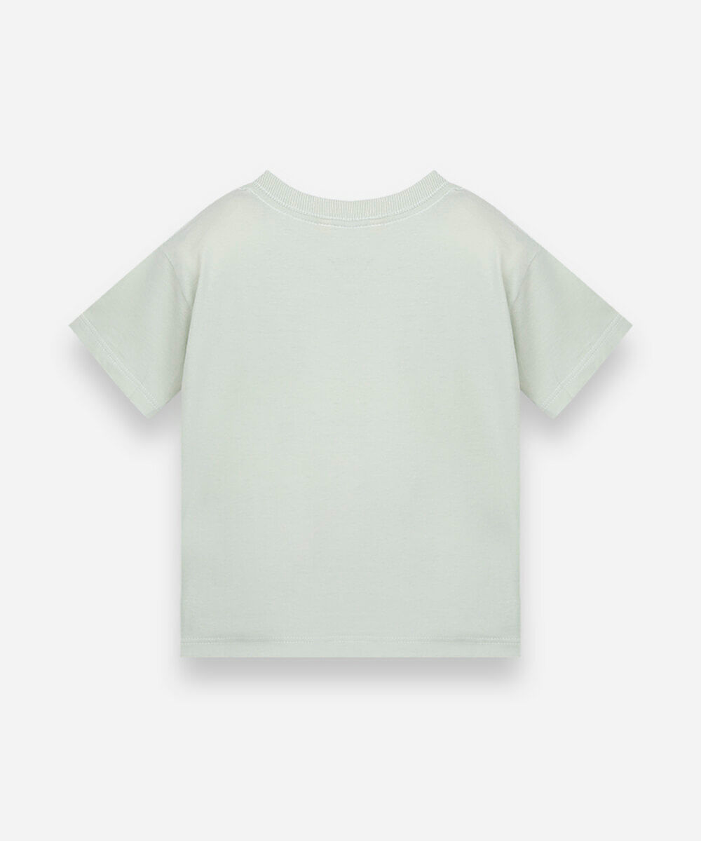 camiseta infantil de algodão manga curta simba verde