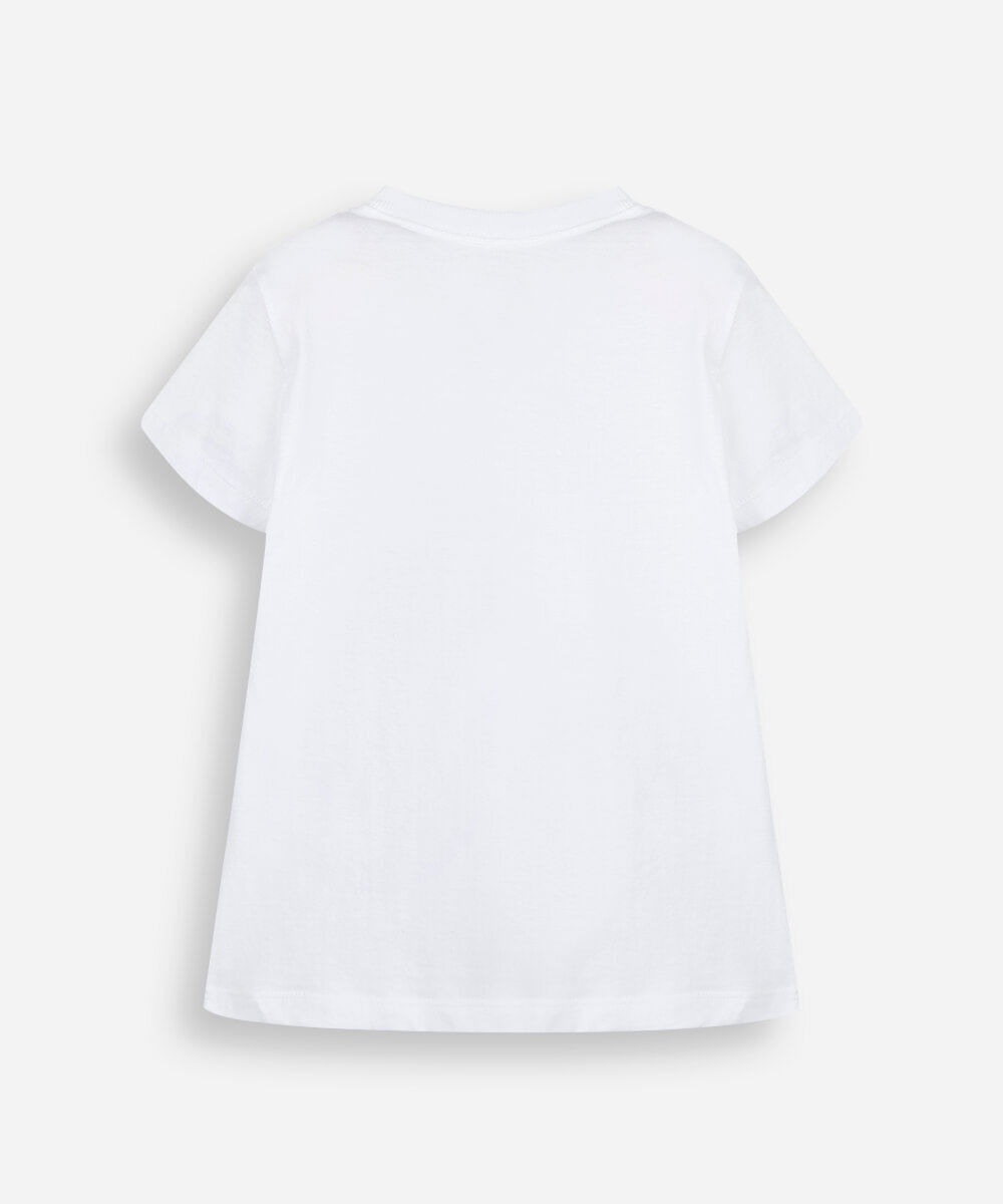 camiseta infantil de algodão sonic off white