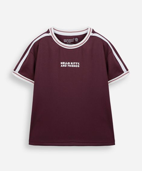 camiseta infantil esportiva hello kitty roxo