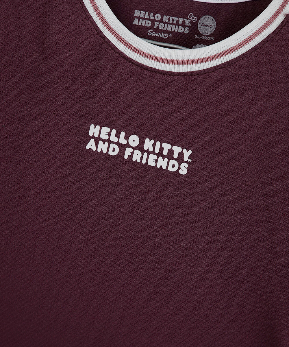 camiseta infantil esportiva hello kitty roxo