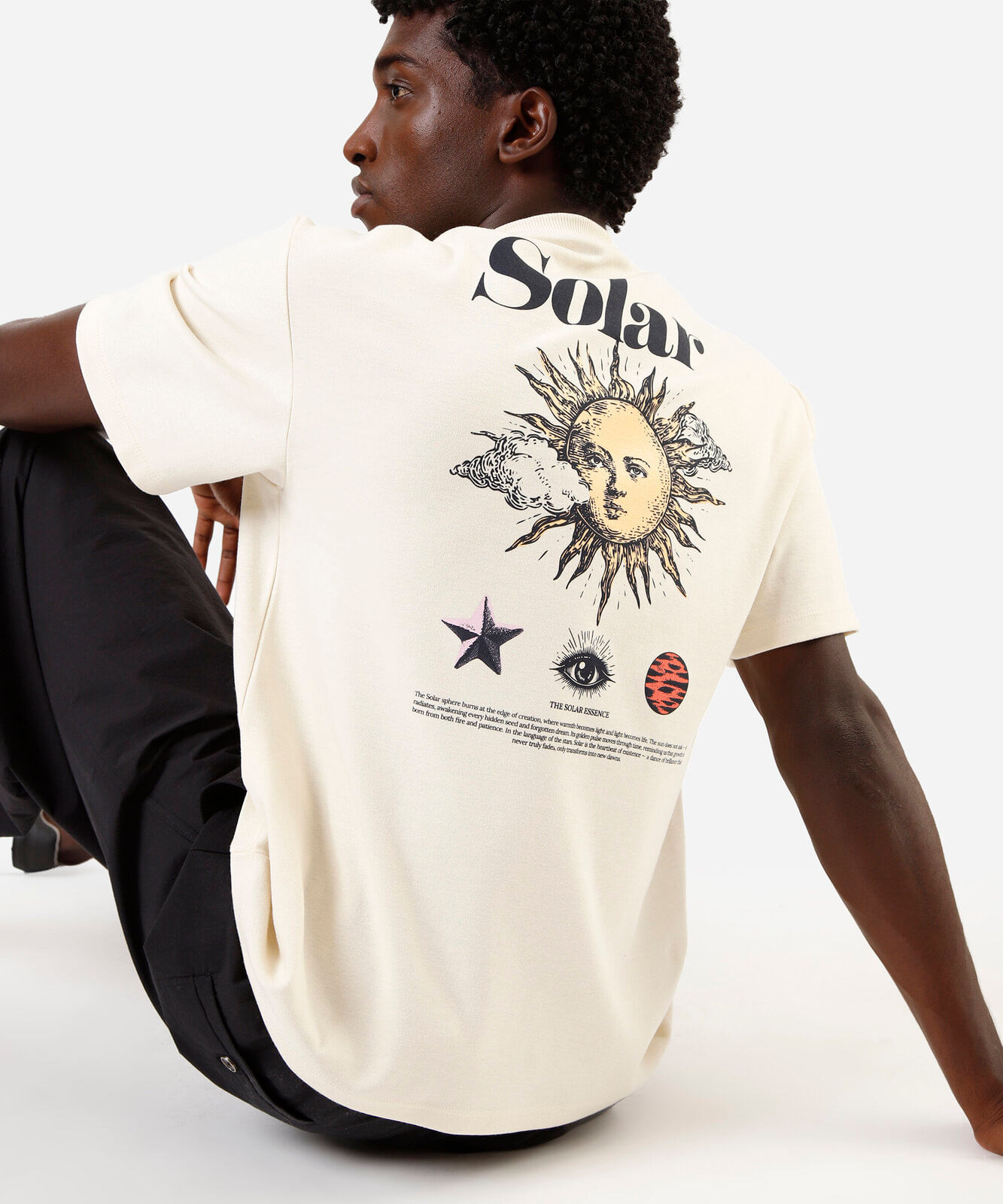camiseta masculina estampada solar off white