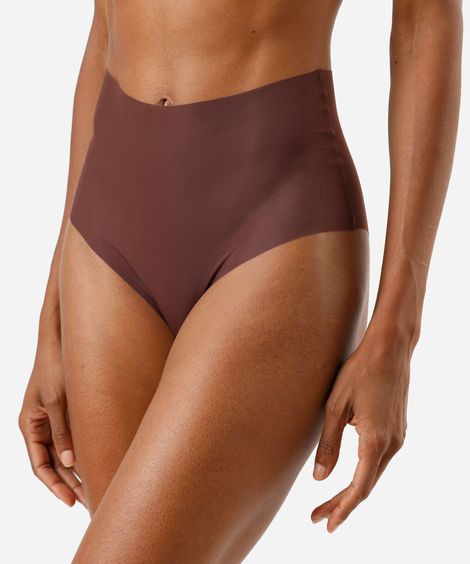 calcinha hot pant feminina com corte a fio marrom